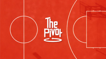 basketball court and the pivot logo